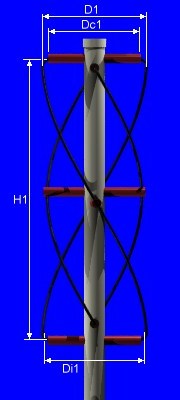 Quadrifilar helicoidal antenna