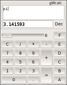Screen shot of complete gwcalc calculator